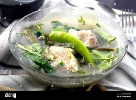 Photo Of Freshly Cooked Filipino Dish Called Pork Sinigang Or Pork