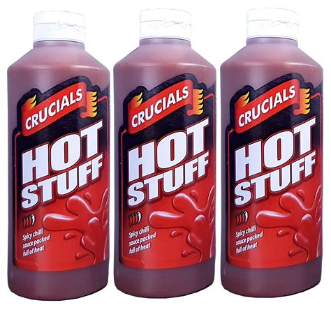 Crucials Hot Stuff Sauce Ml Pack Amazon Co Uk Grocery