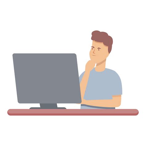 child programming code icon cartoon vector computer project