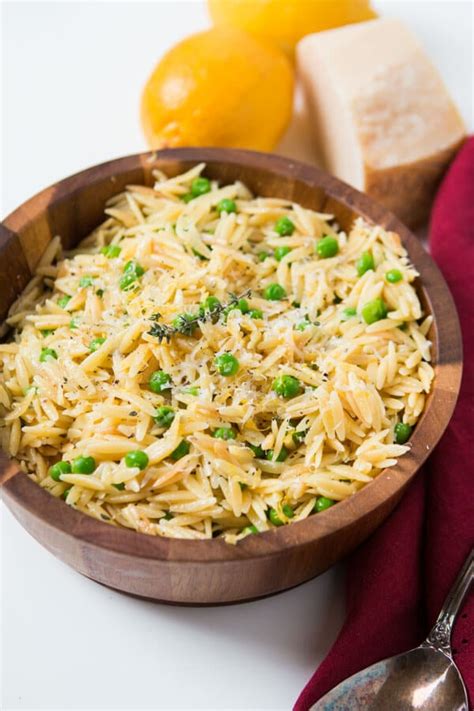 Lemon Orzo With Parmesan And Peas Quick And Easy Oh Sweet Basil