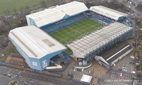 Sheffield Wednesday Hillsborough Football Ground Drone Photography