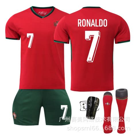 Euro Portugal Home Football Kit No Cristiano Ronaldo Shirt