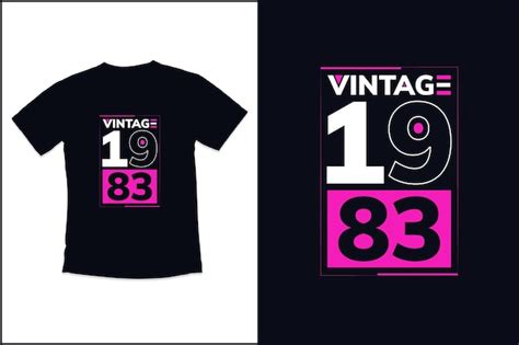 Diseño de camiseta de cumpleaños con camiseta vintage de 1983 en diseño