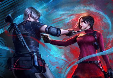 Leon Kennedy And Ada Wong By Inna Vjuzhanina On Deviantart