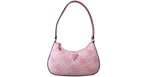 Guess Ruma Mini Top Zip Shoulder Bag In Pink Lyst