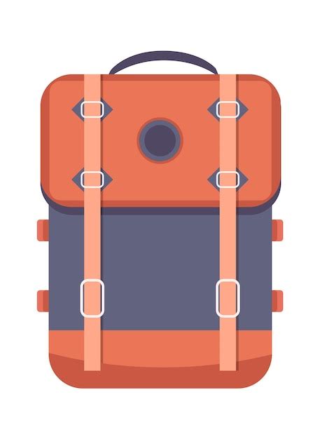 Premium Vector Camping Professional Tourist Backpack Vector Illustration