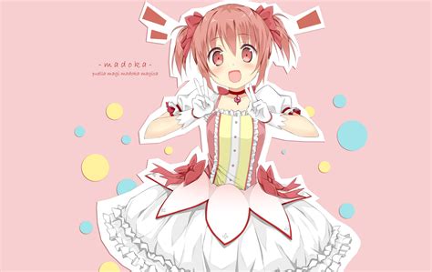 Gloves Kaname Madoka Mahou Shoujo Madoka Magica Pink Eyes Pink Hair