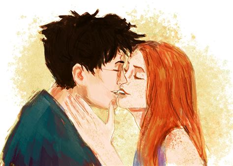 Harry Potter And Ginny Weasley Kissing Fan Art