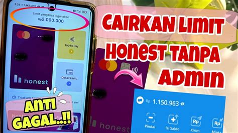 Cara Cairkan Limit Kartu Kredit Honest Ke Rekening Cara Gestun