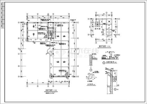 某幼儿园建筑cad设计大样施工完整平立面图土木在线