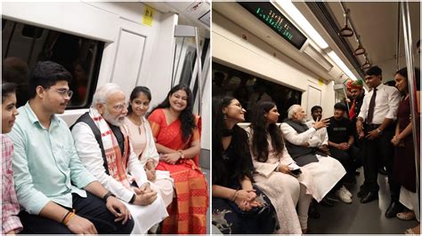 Pm Narendra Modi Travels In Delhi Metro To Delhi University Goes Viral Malayalam Oneindia