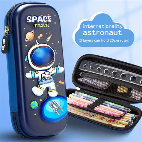 Jual Kotak Pensil 3D Karakter Astronaut Roket Jeep Tempat Pensil Kado