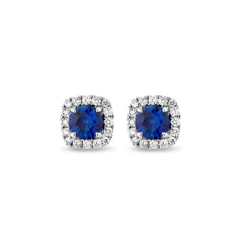 Ceylon Sapphire Diamond Stud Earrings Wixon Jewelers