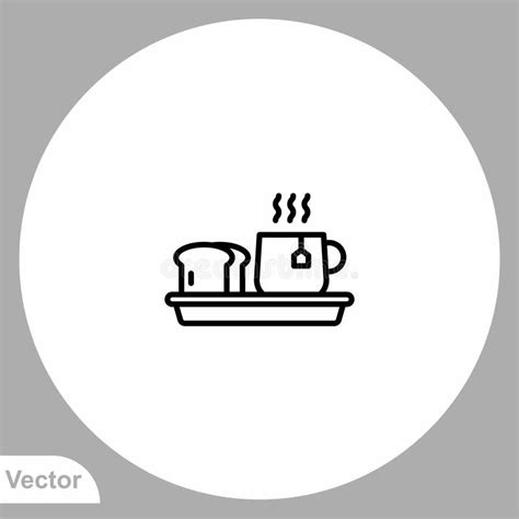 Símbolo De Símbolo Del Icono Del Vector Del Desayuno Ilustración Del