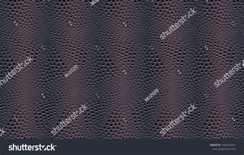 Metal Perforated Pattern Texture Mesh Backgroundvector Stock Vector