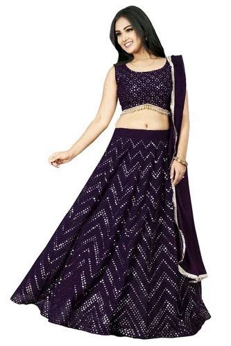 Nayra Women Wine Embroidered Lehenga Choli At Rs 1600 Lehenga Choli