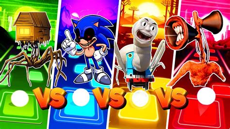 Spider House Head Vs Sonic The Hedgehog Exe Vs Thomas Train Exe Vs