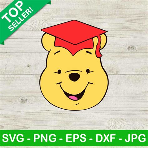 Winnie The Pooh Graduation Svg Pooh Bear Graduation Cap Svg Pooh Bear