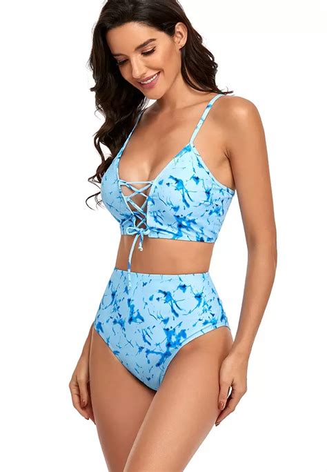 Buy Lycka Lyh European Style Lady Bikini Swinwear Blue Online