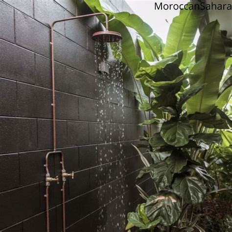 Solid Copper Shower Set Of Complete Solid Copper And Brass RAW Copper Hot Cold Rain Shower