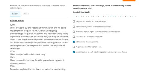 Solved A Nurse In The Emergency Department ED Is Caring Chegg