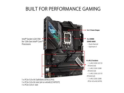 Asus Rog Strix Z690 F Gaming Wifi 6e Lga 1700 Intel® 12thand13th Gen Atx Gaming Motherboard Pcie