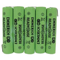 Emmerich 255064 NiMH AAA 6V 800mAh ZLF 5 Cell Ready To Use Battery Pack