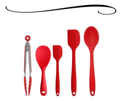 Kit De Utensilios De Cocina De Piezas Con Pinzas De Silicona S Lida