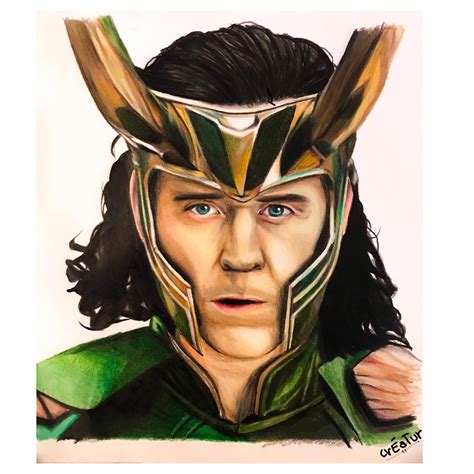 Loki Portrait By The Artist CrÉatur Illustratrice Gallea