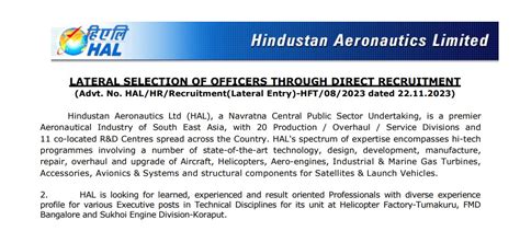 HAL Recruitment 2023 05 Safety Officer Posts Apply Now Tamilanguide