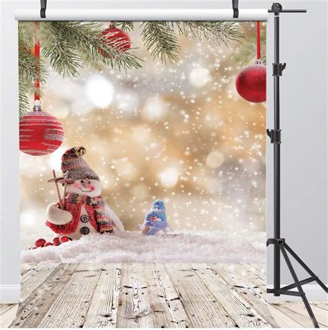 Aiikes X Ft Natale Pupazzo Di Neve Fotografia Vinile Sfondo Di Natale