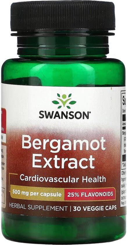 Swanson Bergamot Extract Citrus Bergamia Gestandaardiseerd Met 25