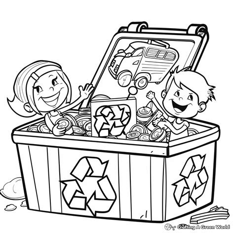 Reduce Reuse Recycle Coloring Pages Free And Printable