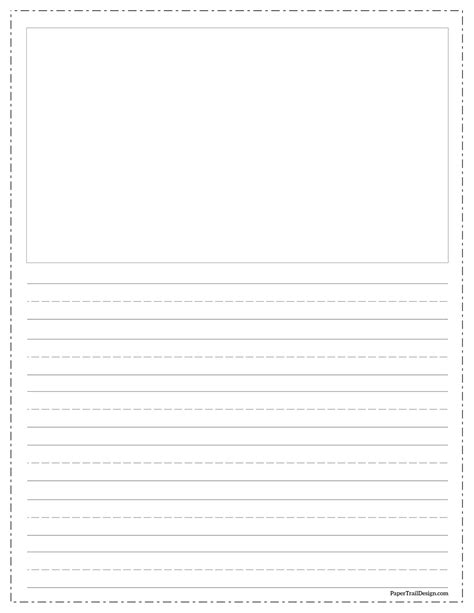 Primary Writing Paper With Picture Box Writing Paper With Picture