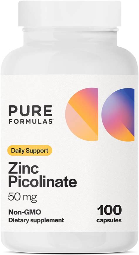 Amazon NOW Foods Supplements Zinc Picolinate 50 Mg Supports