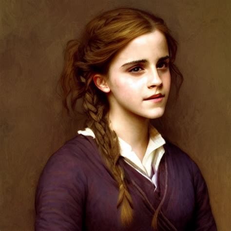 Krea Ai Painting Of Emma Watson As Hermione Granger Smili