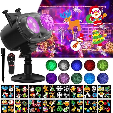 Somktn Christmas Decorations Projector Lights Outdoor Waterproof In