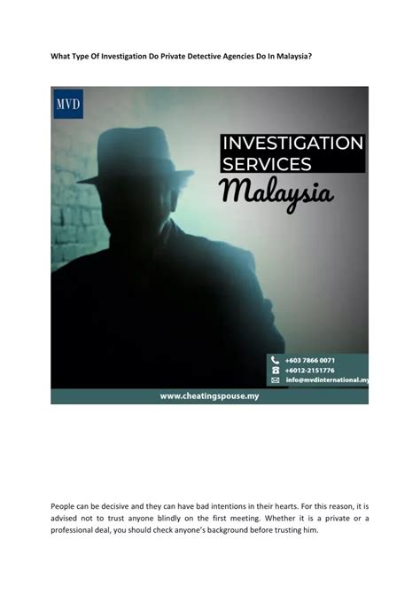 Ppt What Type Of Investigation Do Private Detective Agencies Do In