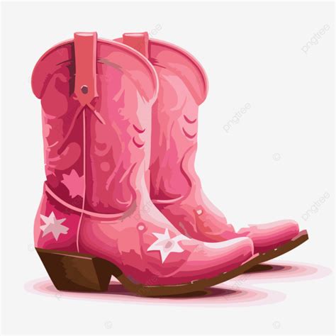 Botas Vaqueras Rosas Vector PNG Dibujos Pegatina Clipart Rosa PNG Y