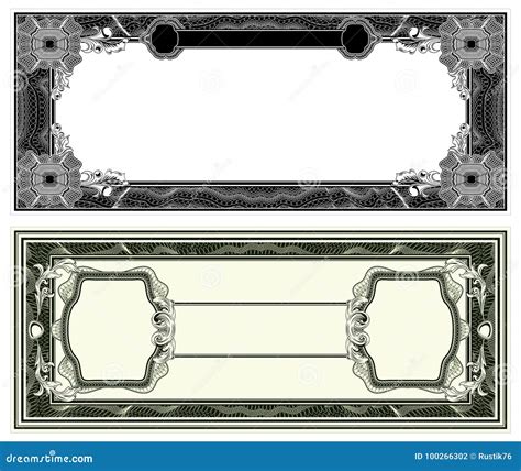 Blank Banknote Layout Stock Vector Illustration Of Falsify