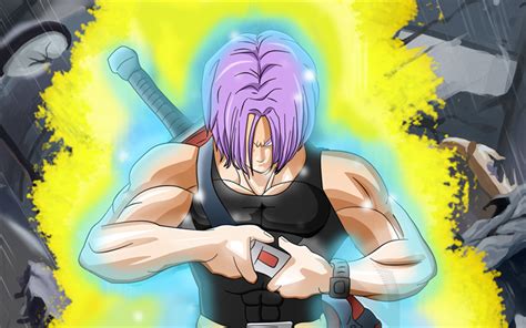 Download Wallpapers 4k Trunks Warrior Dragon Ball Sword Dbs