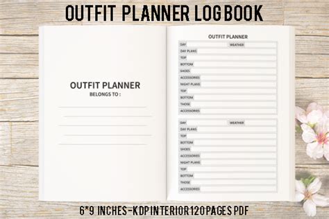 Weekly Outfit Planner Kdp Interior Graphic By Bitmate Studio