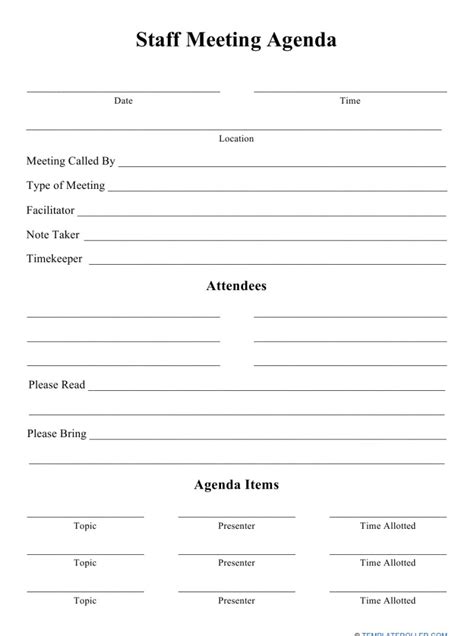 Board Meeting Agenda Template Word Free Sample Example And Format