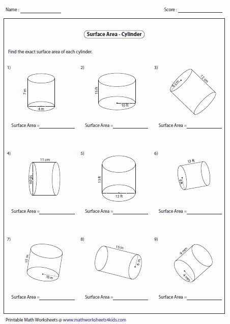 Volume Of Prisms And Cylinders Worksheet Free