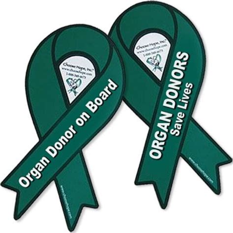 Green Ribbon Organ Donation Auto Magnet Custom Health Promotions Now