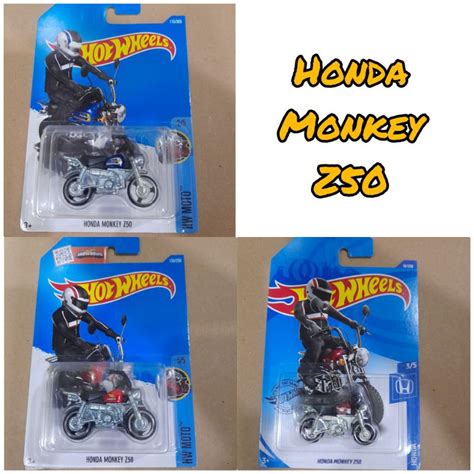 Hot Wheels Honda Monkey Z Red Blue Maroon Hotwheels Motor Bike Shopee Malaysia