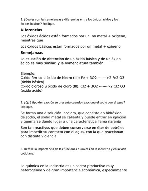 Cuestionario 5 algo simple Cuáles son las semejanzas y diferencias