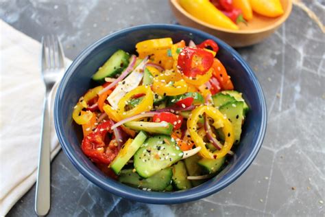 Viral Tiktok Cucumber Sweet Pepper Salad