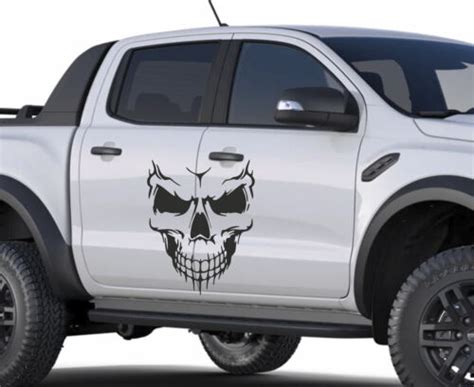 Aufkleber Totenkopf Skull X Cm Dekor Auto Skelett Motorhaube