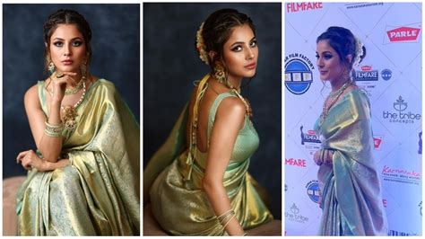 Shehnaaz Gill Walks The Red Carpet In Saree Fans Can T Take Eyes Off